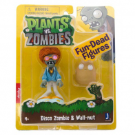 Фигурки Диско-Зомби (Disco Zombie) и Грецкий Орех (Walnut), 8см, Растения против Зомби (Plants vs Zombies)