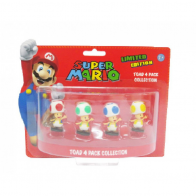 Набор фигурок Тоад 4 в 1 (красный, зеленый, синий, золотой) Super Mario
