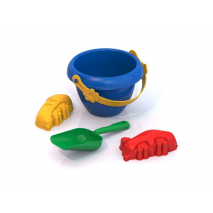 Набор для песочницы №1 (4 предмета: ведерко, лопатка, 2 формочки)
