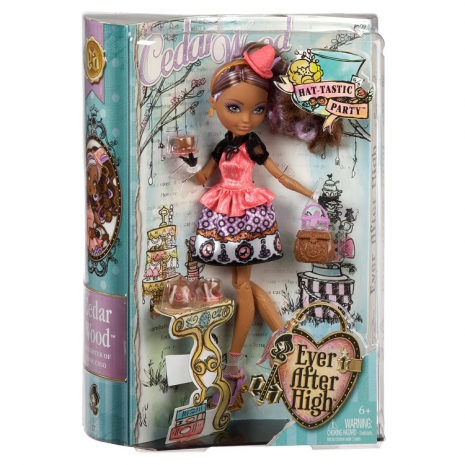 Кукла Ever After High "Долго и Счастливо" Шляпное чаепитие - Седар Вуд (Cedar Wood), Mattel, BJH32 в упаковке
