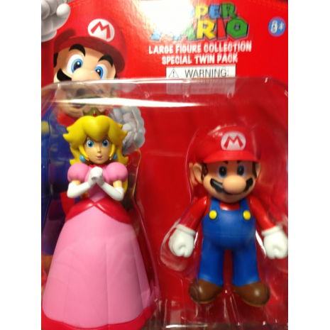 Набор фигурок Mario & Princess Peach (Марио и Принцесса Персик), 12 см