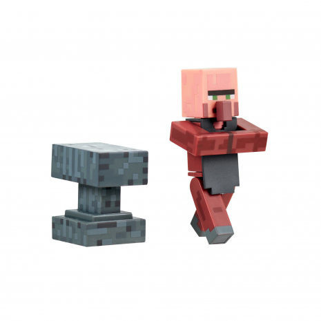Фигурка Кузнец (8 см) с аксессуарами, Майнкрафт, Minecraft Blacksmith Villager