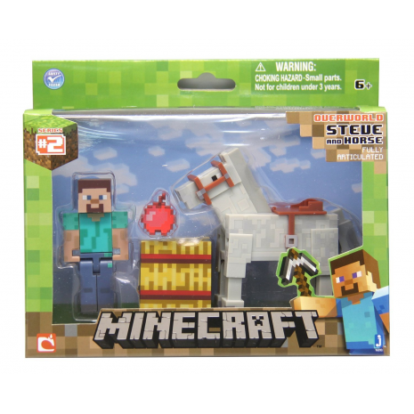 Фигурка Стив и Лошадь (8 см) , Майнкрафт, Minecraft Steve & Horse