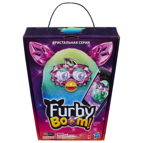 Ферби Бум сине-зеленый, Кристальная серия, Hasbro