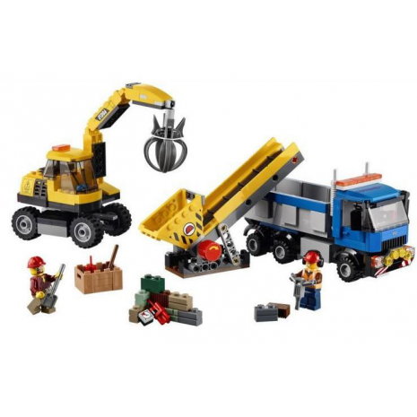 Экскаватор и грузовик Lego City