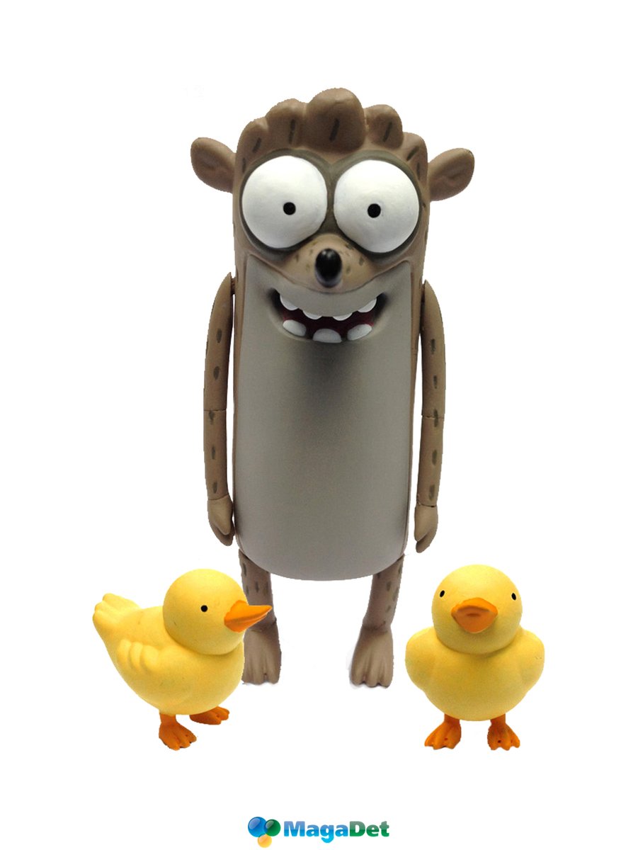 МагаДет: Фигурка Ригби (Rigby with two Baby Ducks), 16 см, Обычный Мультик  (Regular Show)